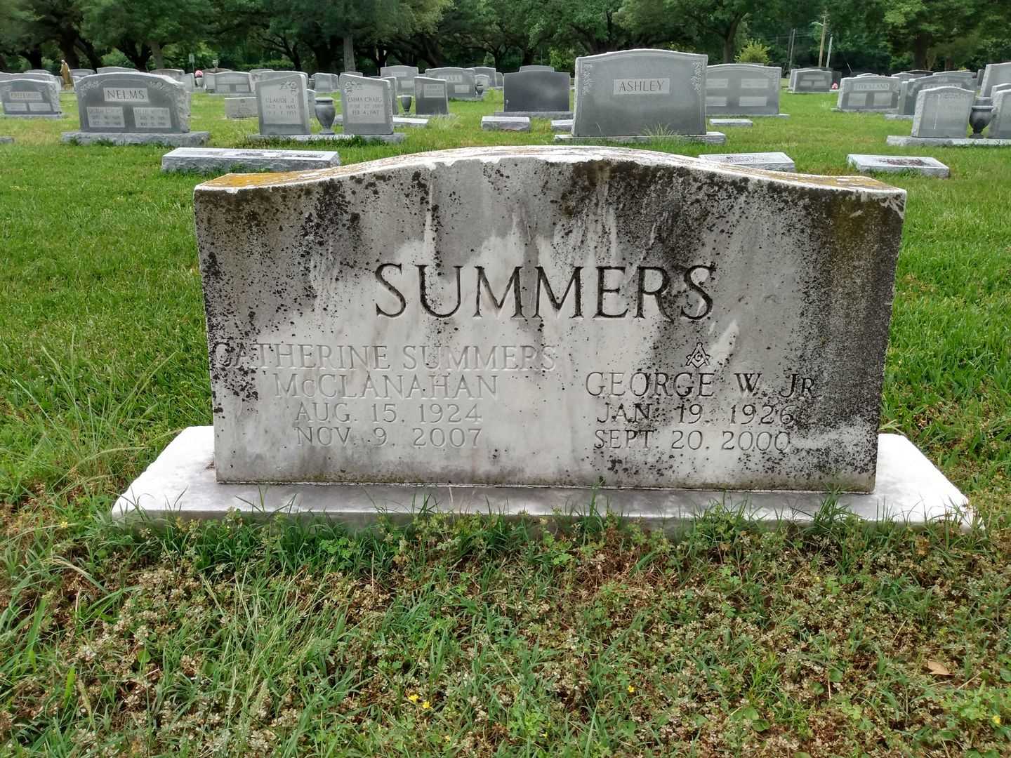 George Wilson Summers Junior's grave